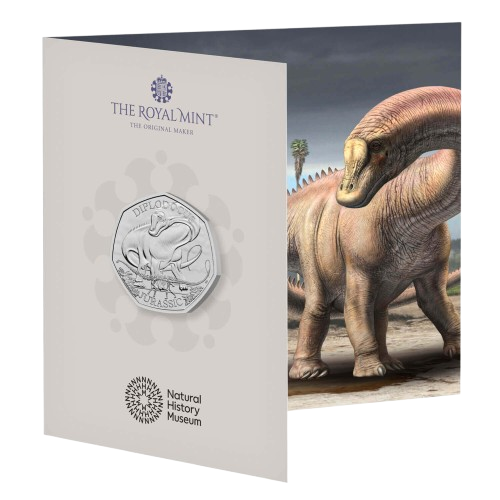 Diplodocus 50p Packaging - 2024 UK 50p Coin Presentation Pack