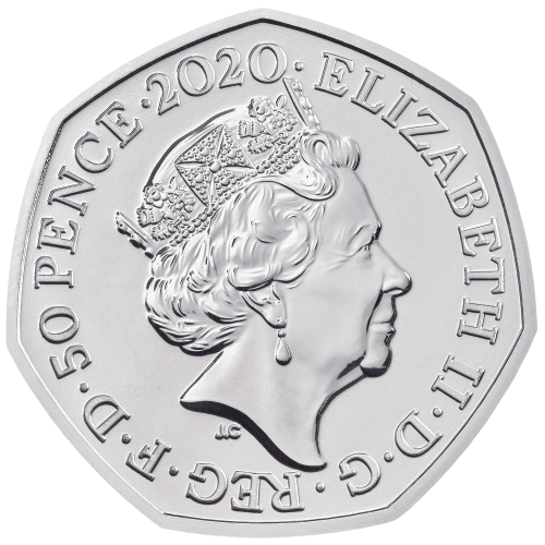 Diversity Built Britain 50p Obverse - 2020 UK 50p Coin Head Side