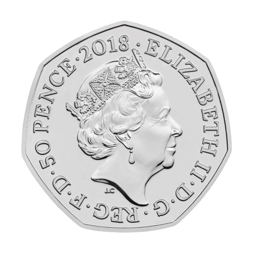 Flopsy Bunny 50p Obverse - 2018 UK 50p Coin Head Side