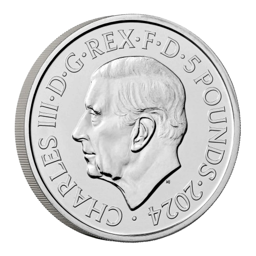 George Michael Obverse - 2024 UK £5 Coin Head Side