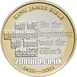 King James Bible £2 Coin