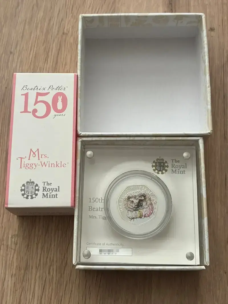 Mrs. Tiggy-Winkle Silver Proof 50p Coin Image