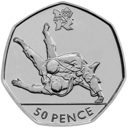 Judo 50p coin