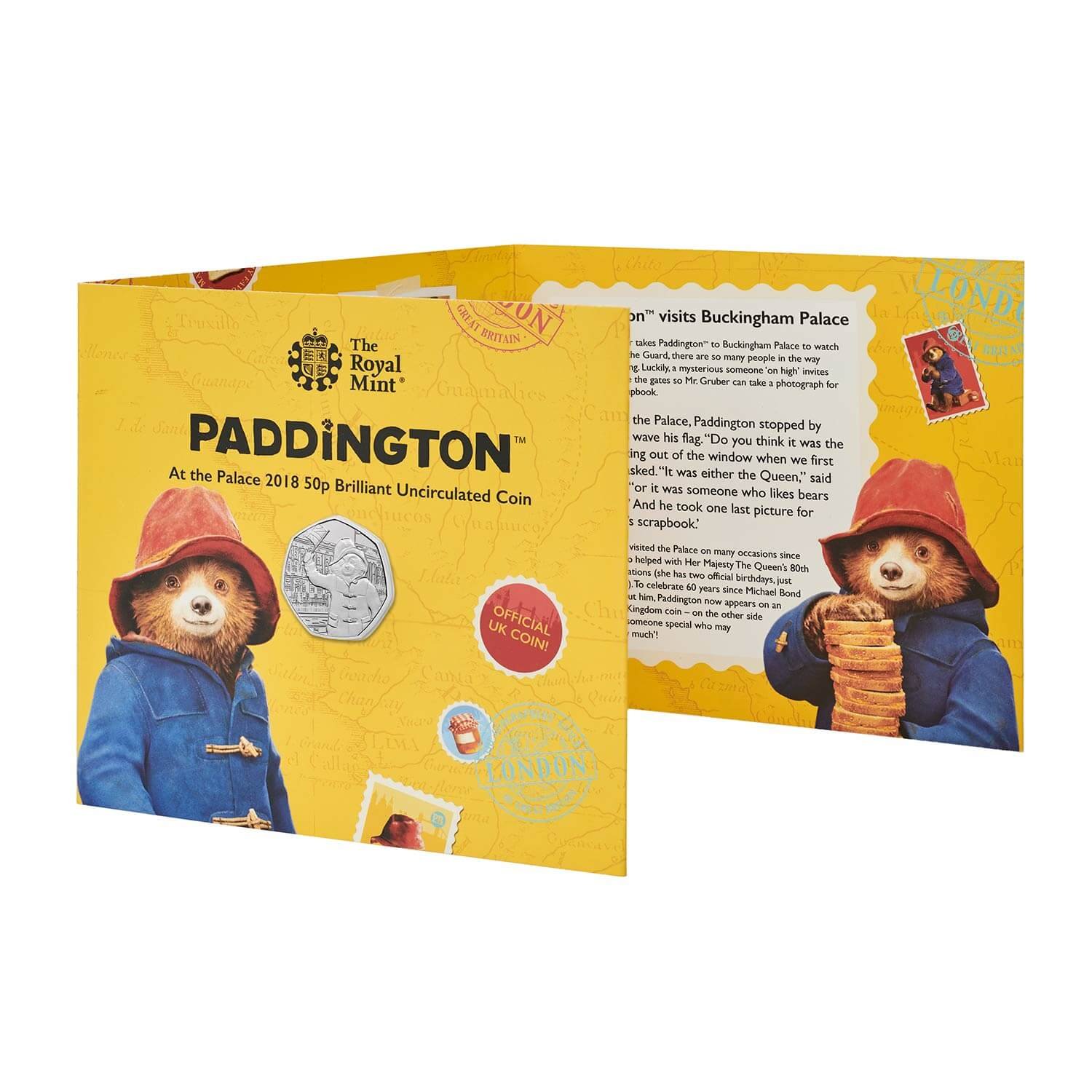 Paddington at Buckingham Palace 50p BU Packaging - 2018 UK 50p Coin Presentation Pack
