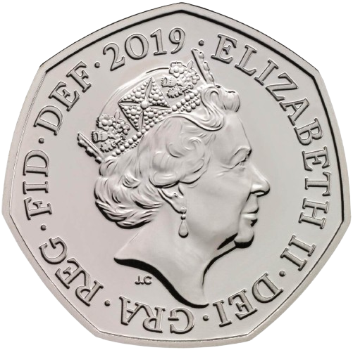 Paddington at the Cathedral 50p Obverse - 2019 UK 50p Coin Head Side