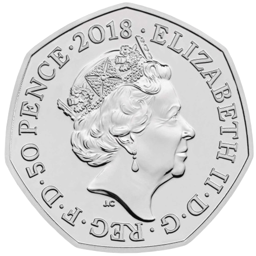 Paddington at the Station 50p BU Obverse - 2018 UK 50p Coin Head Side