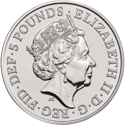 Pride of England Obverse - 2018 UK £5 Coin Head Side