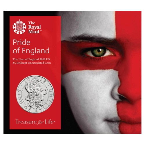 Pride of England Packaging - 2018 UK £5 Coin Presentation Pack