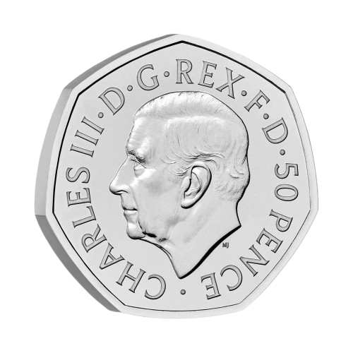 Queen Elizabeth II Memorial 50p Obverse - 2022 UK 50p Coin Head Side