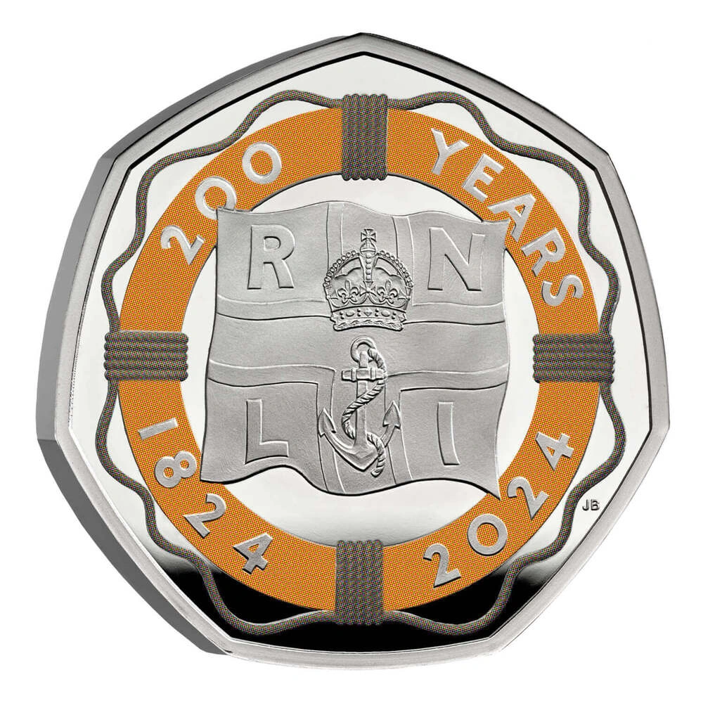 RNLI 200 Years Coloured Silver Proof 50p