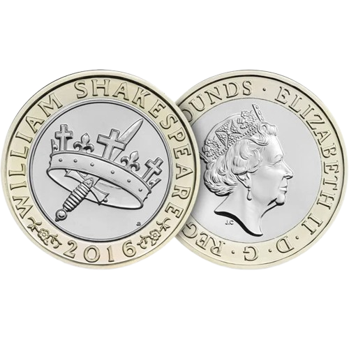 Shakespeare Histories £2 Coin Obverse - 2016 UK £2 Coin Head Side