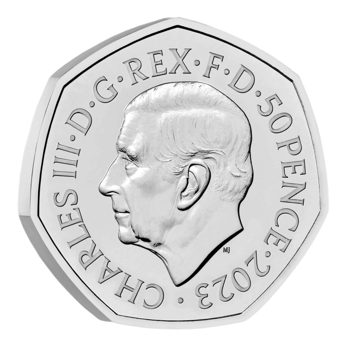 Star Wars Luke Skywalker and Princess Leia 50p Obverse - 2023 UK 50p Coin Head Side