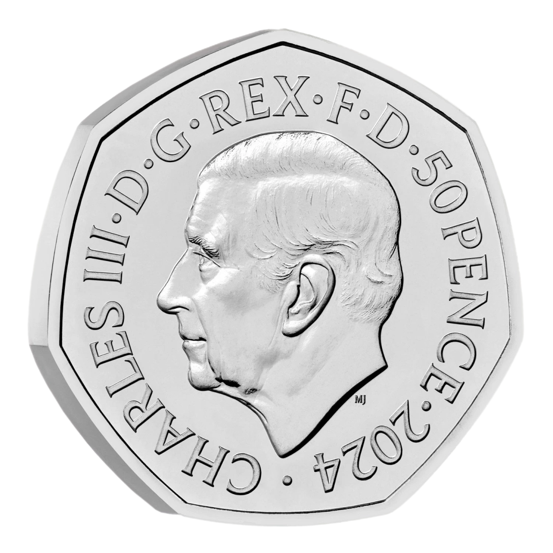 Star Wars Tie Fighter 50p Obverse - 2024 UK 50p Coin Head Side