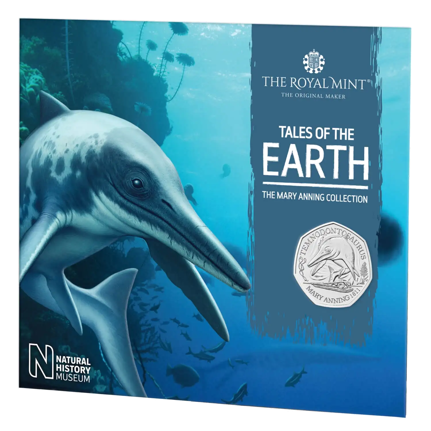 Temnodontosaurus 50p Packaging - 2021 UK 50p Coin Presentation Pack