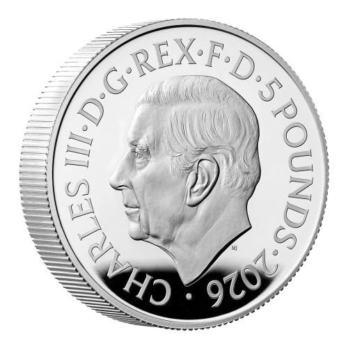 The Angel 2026 UK 2oz Silver Proof Coin Obverse - 2026 UK 2oz Coin Head Side