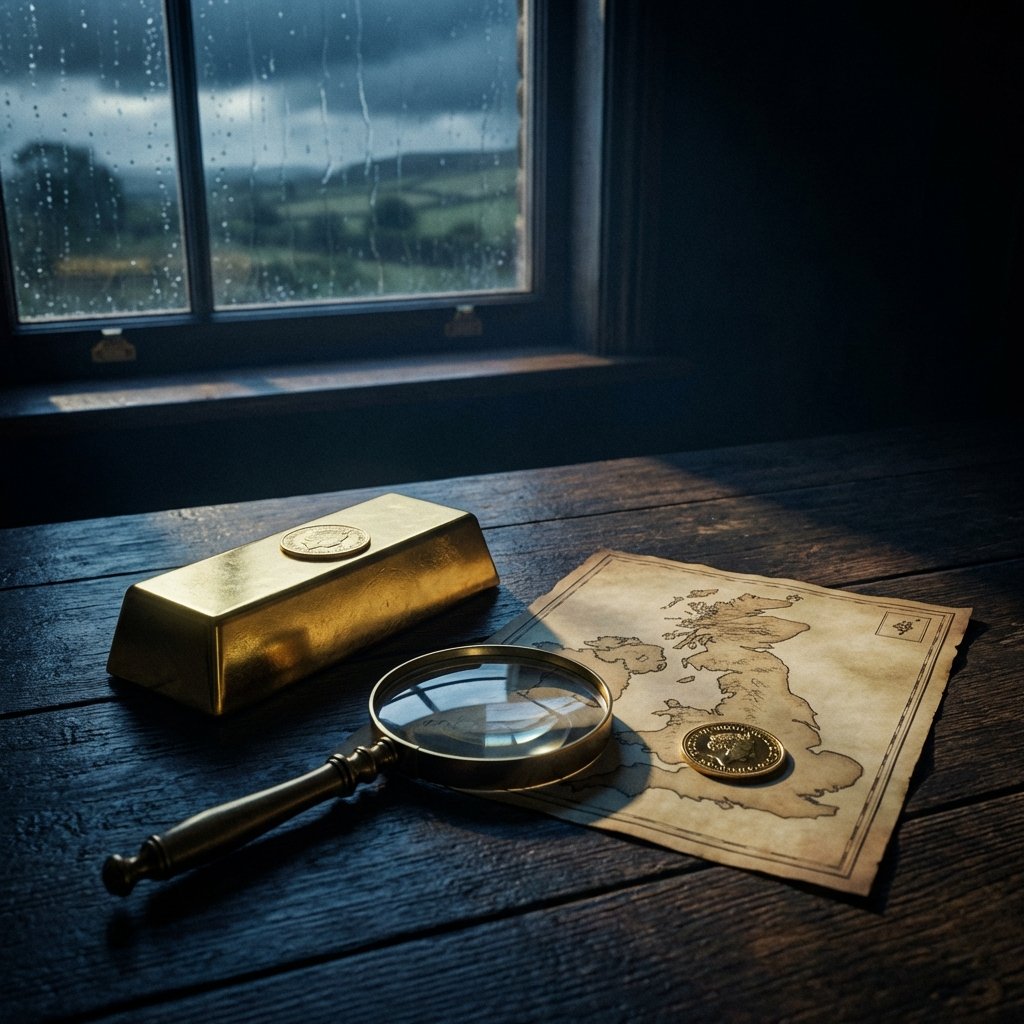 Great British Treasure Hunt Gold Bar and Map