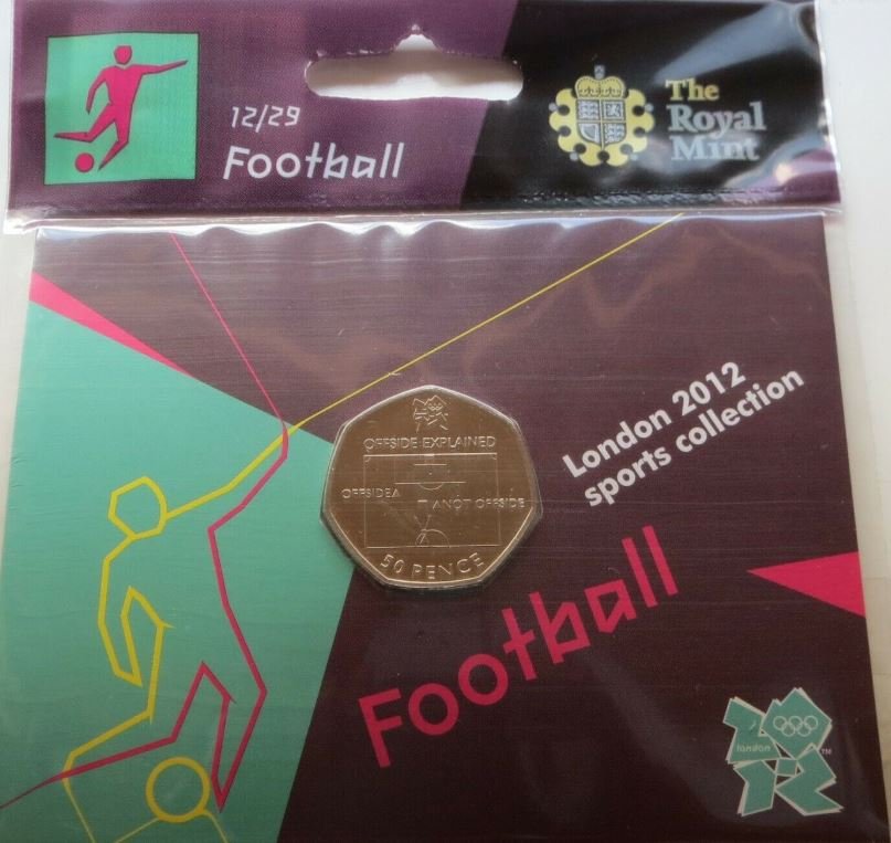 football 50p brilliant uncirculated