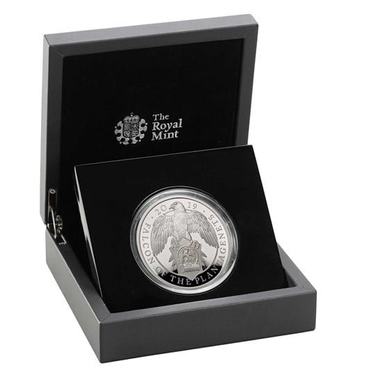 Falcon of the Plantagenets 2019 UK Five-Ounce Silver Proof Coin