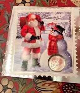 Snowman 50p Christmas Card Snowman 50p Christmas Card