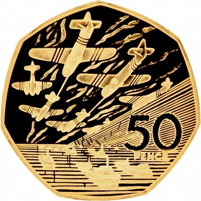 D-Day 50p 1 D-Day 50p Gold Proof