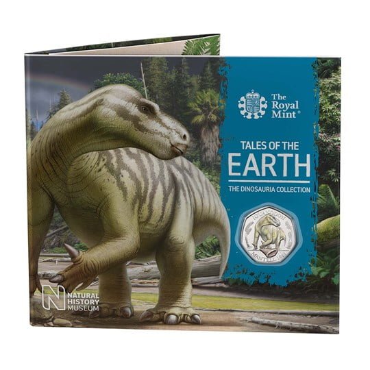 Iguanodon Coloured 50p coin Iguanodon Coloured 50p coin