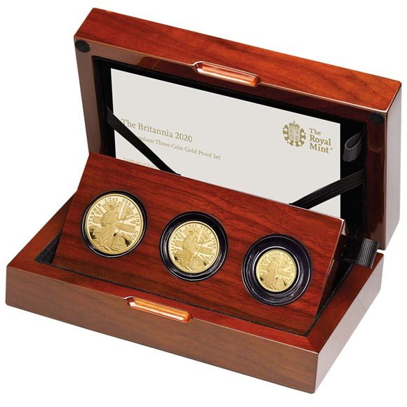 2020 Britannia Premium Three-Coin Gold Proof Set 2020 Britannia Premium Three-Coin Gold Proof Set