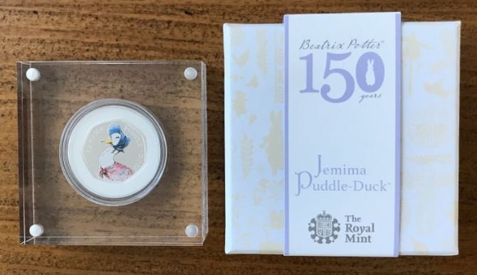jemima puddle-duck 50p silver proof 2016