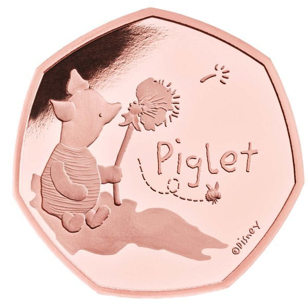 Piglet 50p Gold Proof Coin Piglet 50p Gold Proof Coin