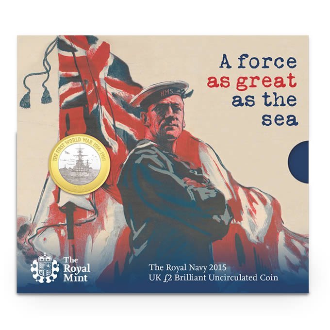 Royal Navy 2015 UK £2 BU Coin Royal Navy 2015 UK £2 BU Coin
